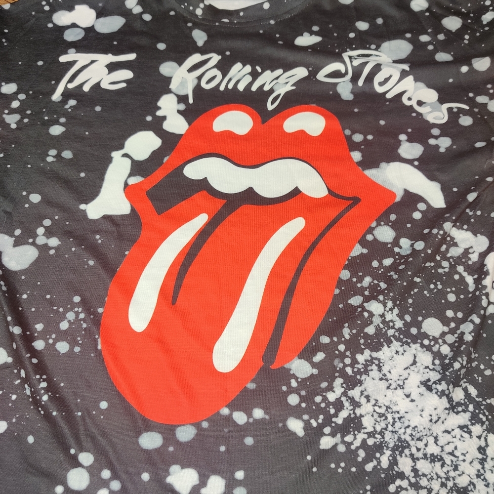 Rolling Stones Faux Bleached Graphic Tshirt - Picture 3 of 3